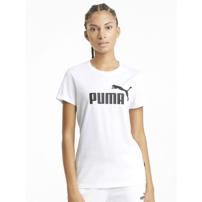 Camiseta corta Mujer PUMA Essentials Logo Blanco